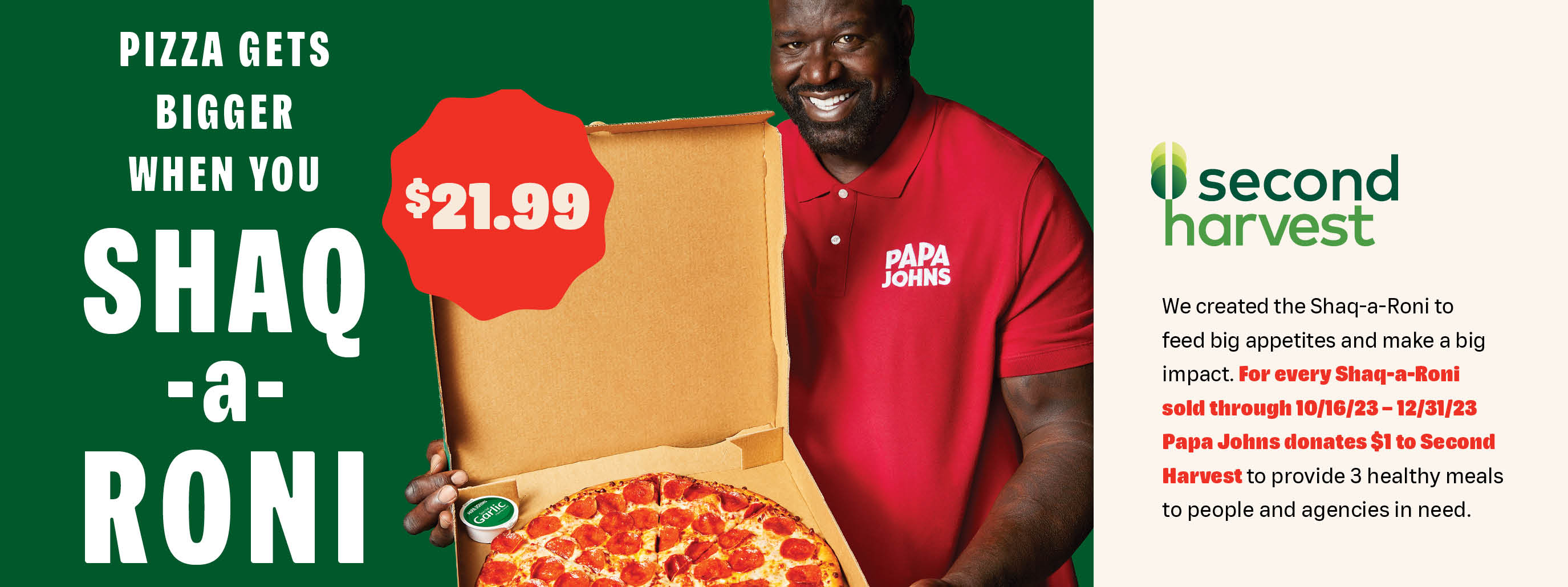 Shaq-a-Roni bigger pizza
